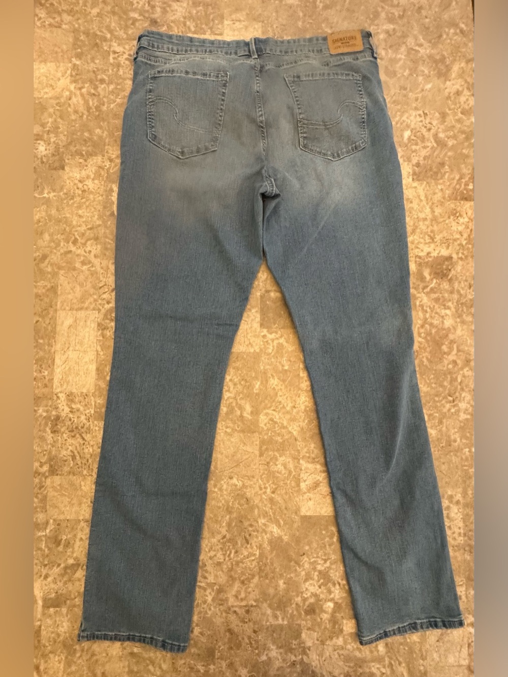 Signature by Levi Strauss Light Blue Skinny Jeans 16Long - Picture 2 of 9